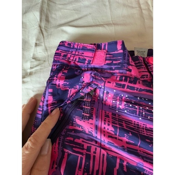 Champion Dry Girl's Snow Ski Pants Adjustable Waist Zip Pockets Sz M(7-8) Purple - Picture 3 of 16